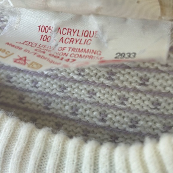 Contessina | Vintage Cream and Pastel Sweater -L - Picture 8 of 8